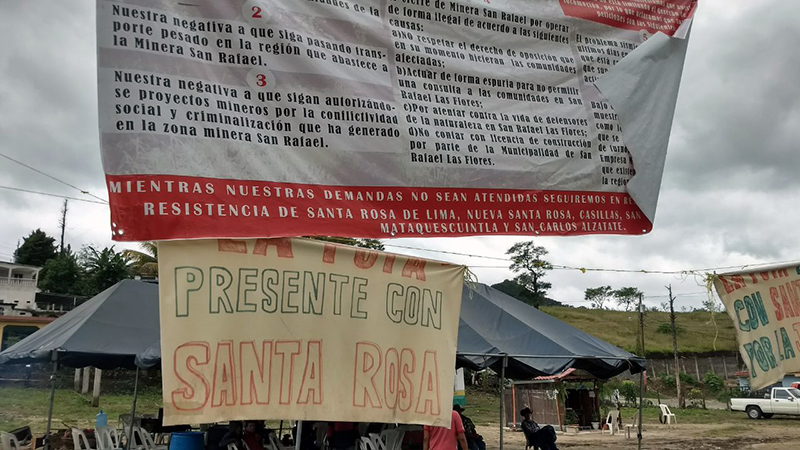 Santa Rosa: habitantes bajo criminalización de minera San Rafael